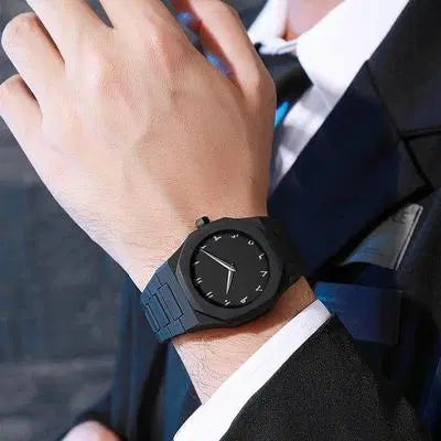 Black arabic aura Men's Black Stainless Steel Chain Watch - 1 Pc